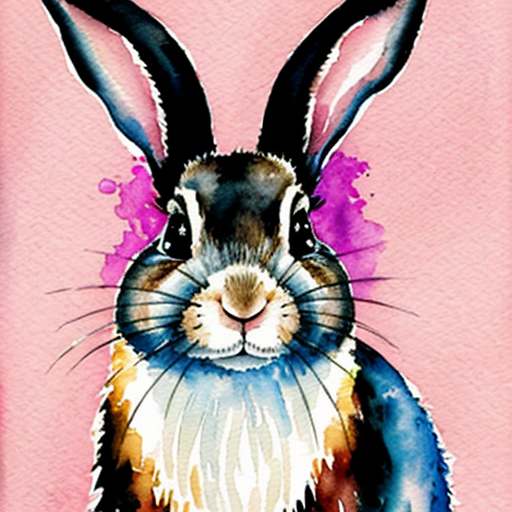 feral rabbit taking a mugshot looking sinist and menancing and smirking