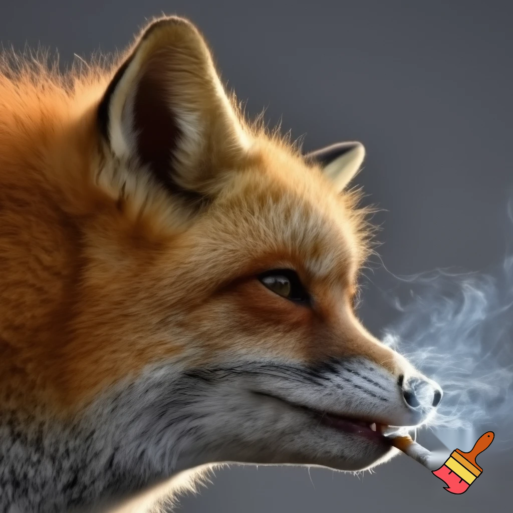 Fox smoking 