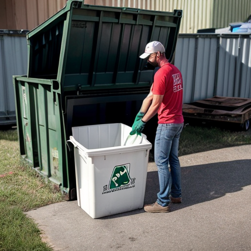 images  of home trash removal to a 7 x 14 dumpster that attches top a truck for pick up

