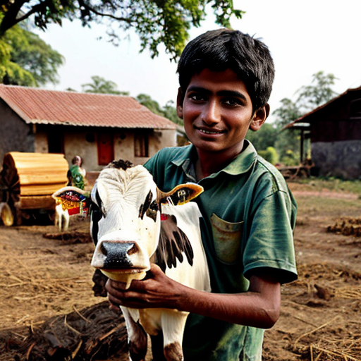 एक छोटे से गाँव में मुन्ना नाम का एक प्यारा लड़का रहता था। मुन्ना बहुत गरीब था, लेकिन उसका दिल सोने जैसा था। उसके पास बस एक गाय थी, जिसे वह अपनी माँ की तरह मानता था। वह गाय बहुत मेहनती थी — दिन भर जंगल में लकड़ी ढोने में मुन्ना की मदद करती और शाम को दूध भी देती।

एक दिन गाँव में कुछ शरारती बंदर आ गए। वे खेतों को उजाड़ने लगे, घरों से चीज़ें चुराने लगे और सबको परेशान करने लगे। गाँव वाले बहुत डर गए। लेकिन मुन्ना ने हिम्मत नहीं हारी।

उसने अपनी गाय के साथ मिलकर एक योजना बनाई। अगली सुबह वे दोनों जंगल में गए और पेड़ों के बीच रस्सियाँ बाँध दीं। जैसे ही बंदर आए, वे रस्सियों में फँस गए! मुन्ना ने तुरंत पुलिस को बुलाया। थोड़ी देर में पुलिस जीप लेकर पहुँची और सभी बंदरों को पकड़ लिया।

गाँव वाले खुशी से झूम उठे। सबने कहा, “वाह! मुन्ना और उसकी गाय ने तो कमाल कर दिया!”

उस दिन से गाँव में फिर कभी कोई शरारती बंदर नहीं आया। और मुन्ना की मेहनती गाय को सब “गाँव की हीरो” कहने लगे 🐄💫