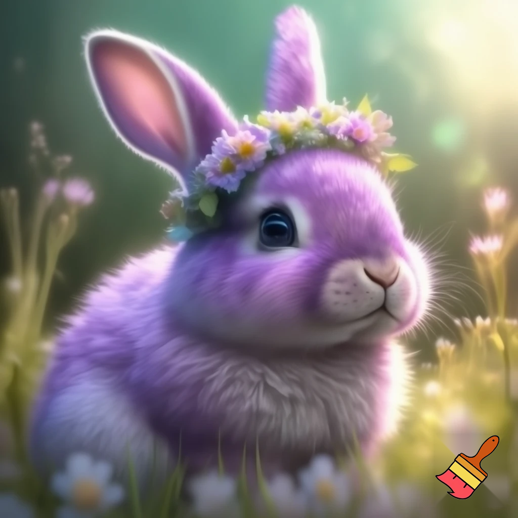 Watch purple Easter bunny Easter bunny is headband