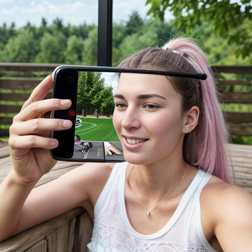 Goretzka play game on apple phone and Vanessa play game on apple phone at the summer house 