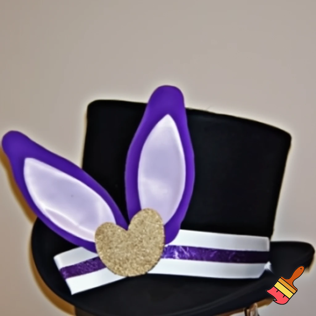 Easter bunny top hat headband, purple and white gold and silver top hat black purple dark purple special hat in delicate purple white, purple and white gold