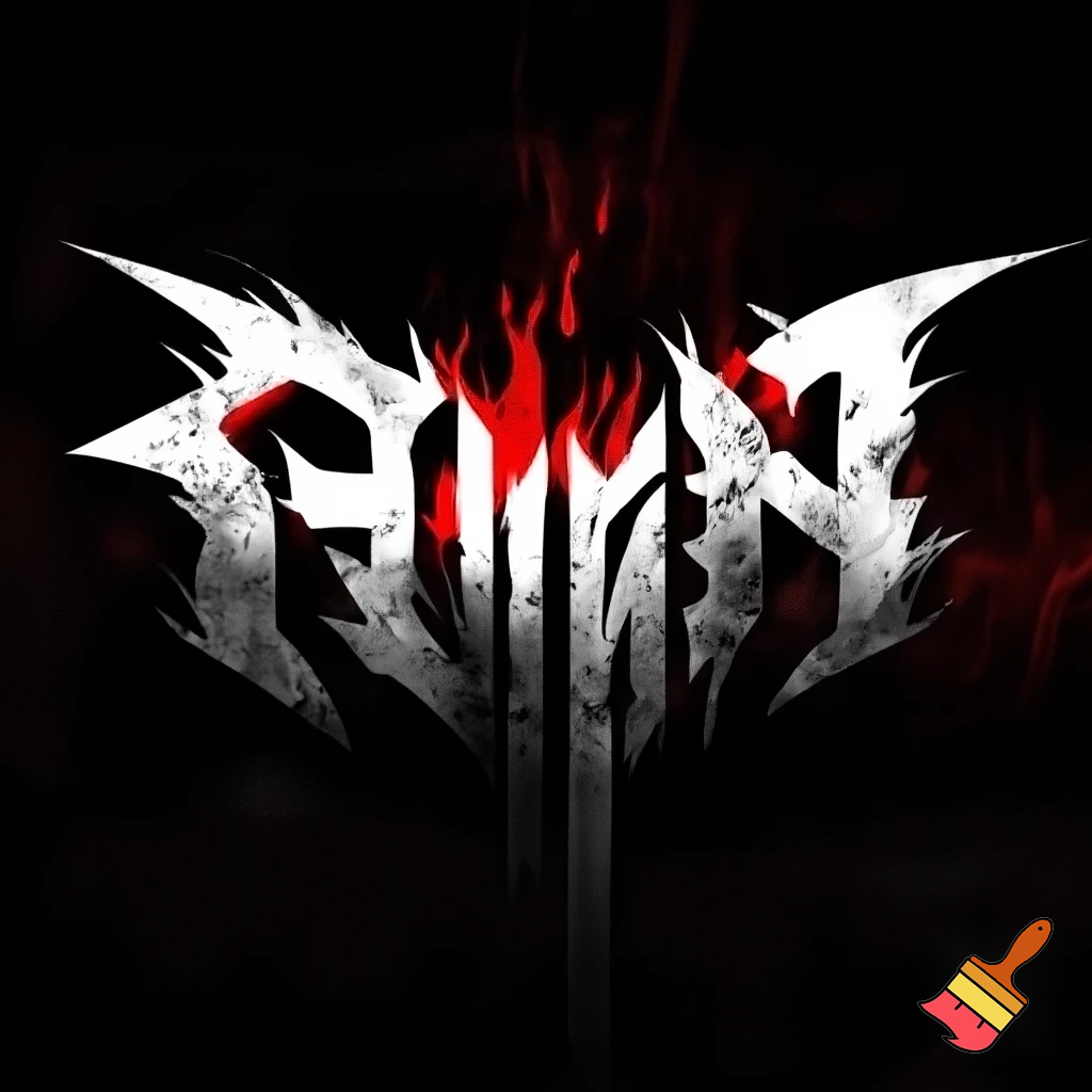 Сделай красиво в агрессивном стиле (используя преимущественно чёрный, красный, белый цвета) логотип названия клана: ARDENT FURY (очень важно использовать именно такое название, в соответствии буква в букву)