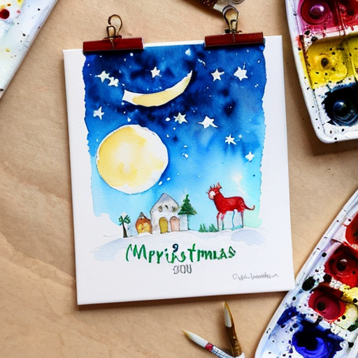 Star and moon christmas cartoon