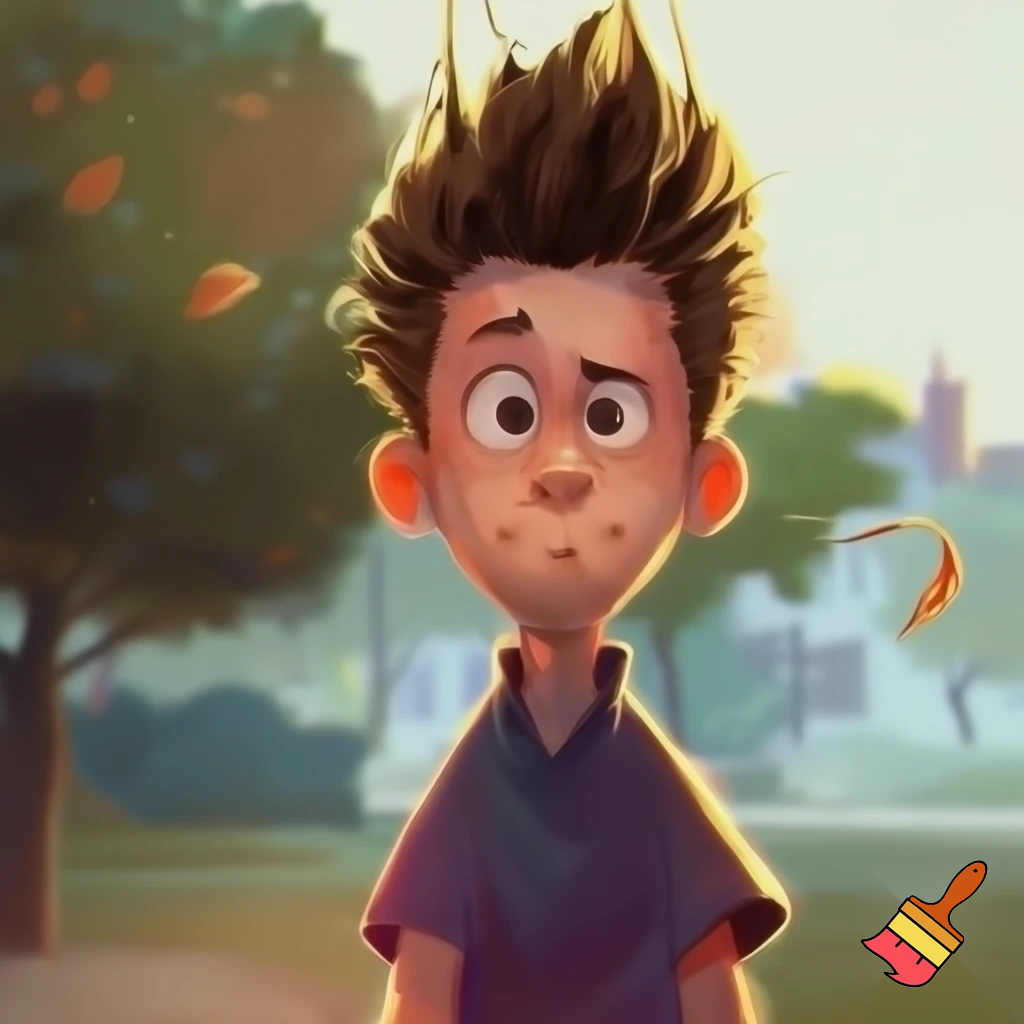 13 year old boy with hair that looks like a toilet brush
