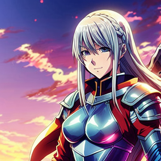 young, tall, white-haired woman in armor is sad because a Turkish man stole her knife.