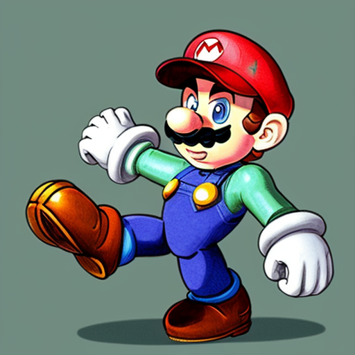 Illustrate the character Megaman in the art style of the Super Nes' game Super Mario RPG, add also a classic Megaman background but turned into the same Super Mario RPG art style.