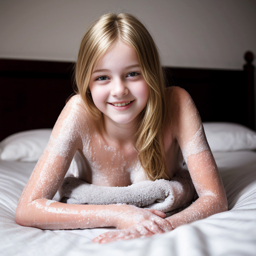 , happy, blonde, , , thin, , slim,   photograph of  a teen , full body,charming face, , , masterpiece, hyperrealistic, hyperrealistic,  detailed skin, serene atmosphere, high quality, at , at , , soft, sweet, full body,,   a,, , open , ,bathe, at bed