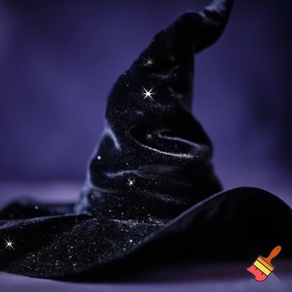 Velvet witches hat, witches hat, dark velvet witches hat and black glitter a fabric and velvet