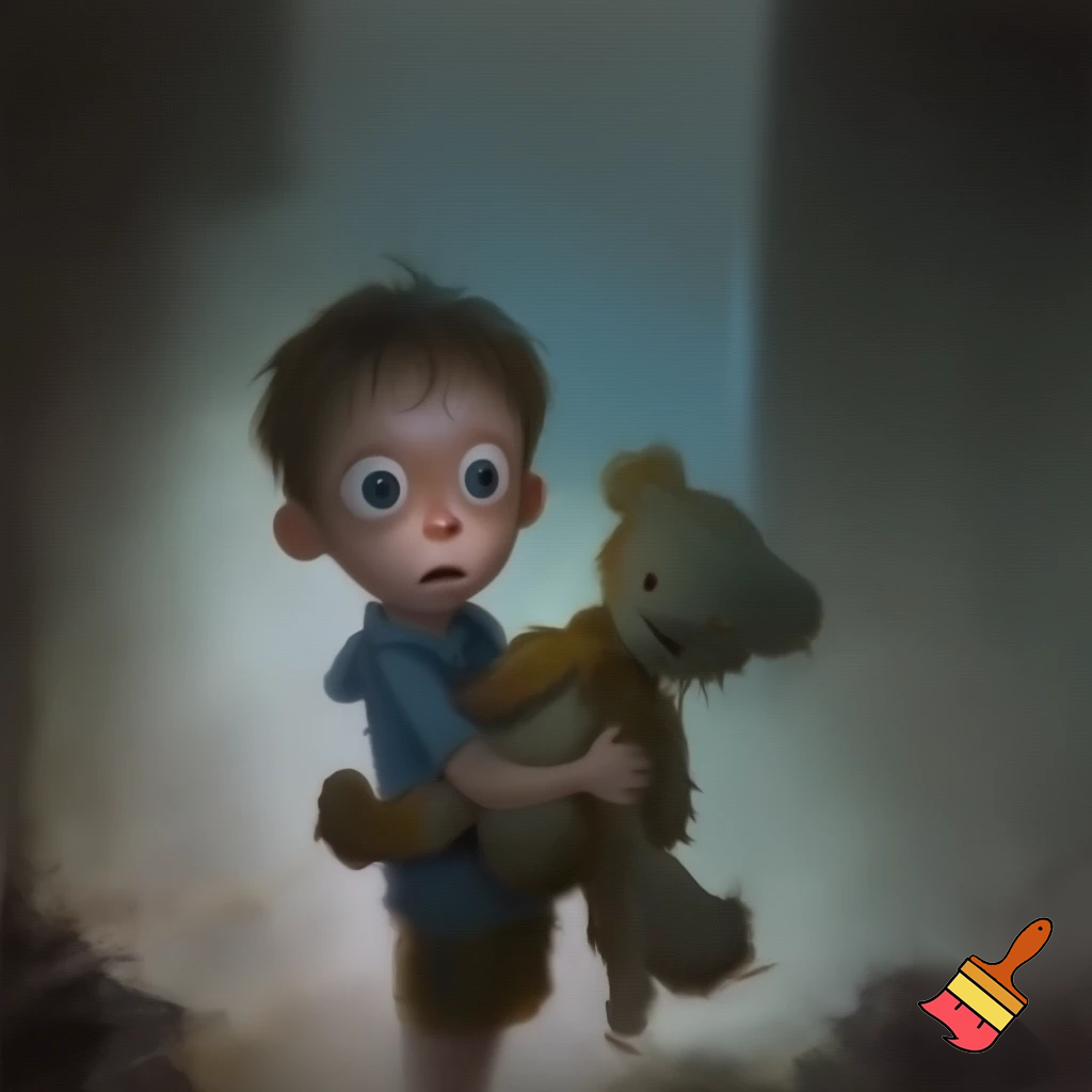 Little, innocent, scared boy 