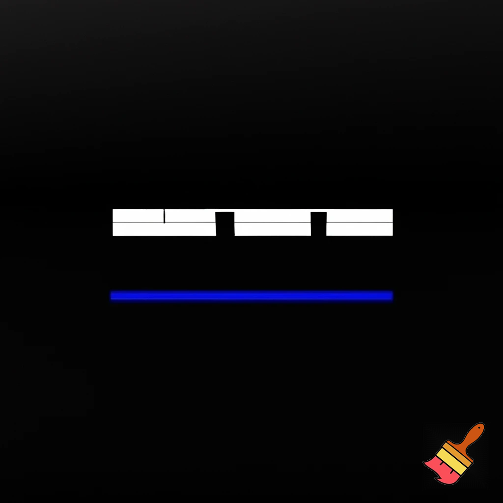 Create a image for a text sign say "home alone" with Below the blue line, & black background 
