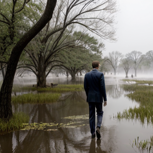 Jared Kushner facing a misty swamp in DC