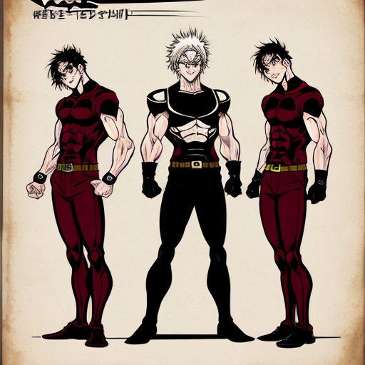 JoJo stand, bad quality, humanoid, there may be different colors, single-color background, pose, manga style, there may be different processes