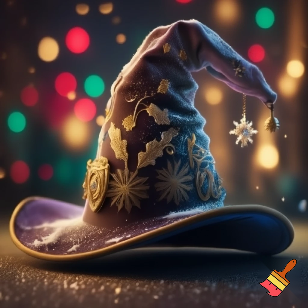 Christmas wizard hat velvet