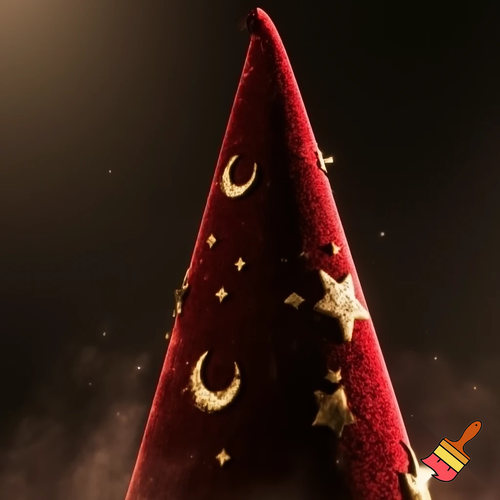 Christmas wizard hat stars and means read