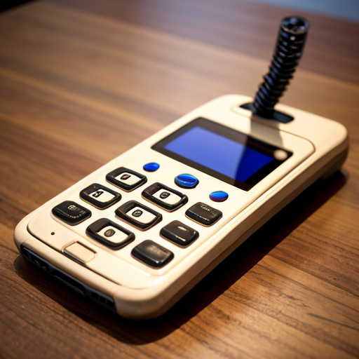 old mobile phone on a table