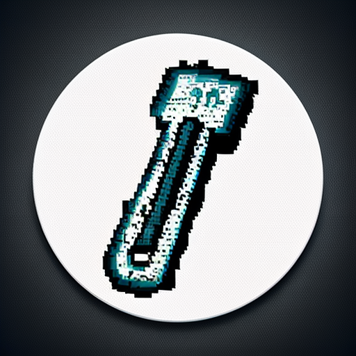 pixel art icon of a big wrench on dark background