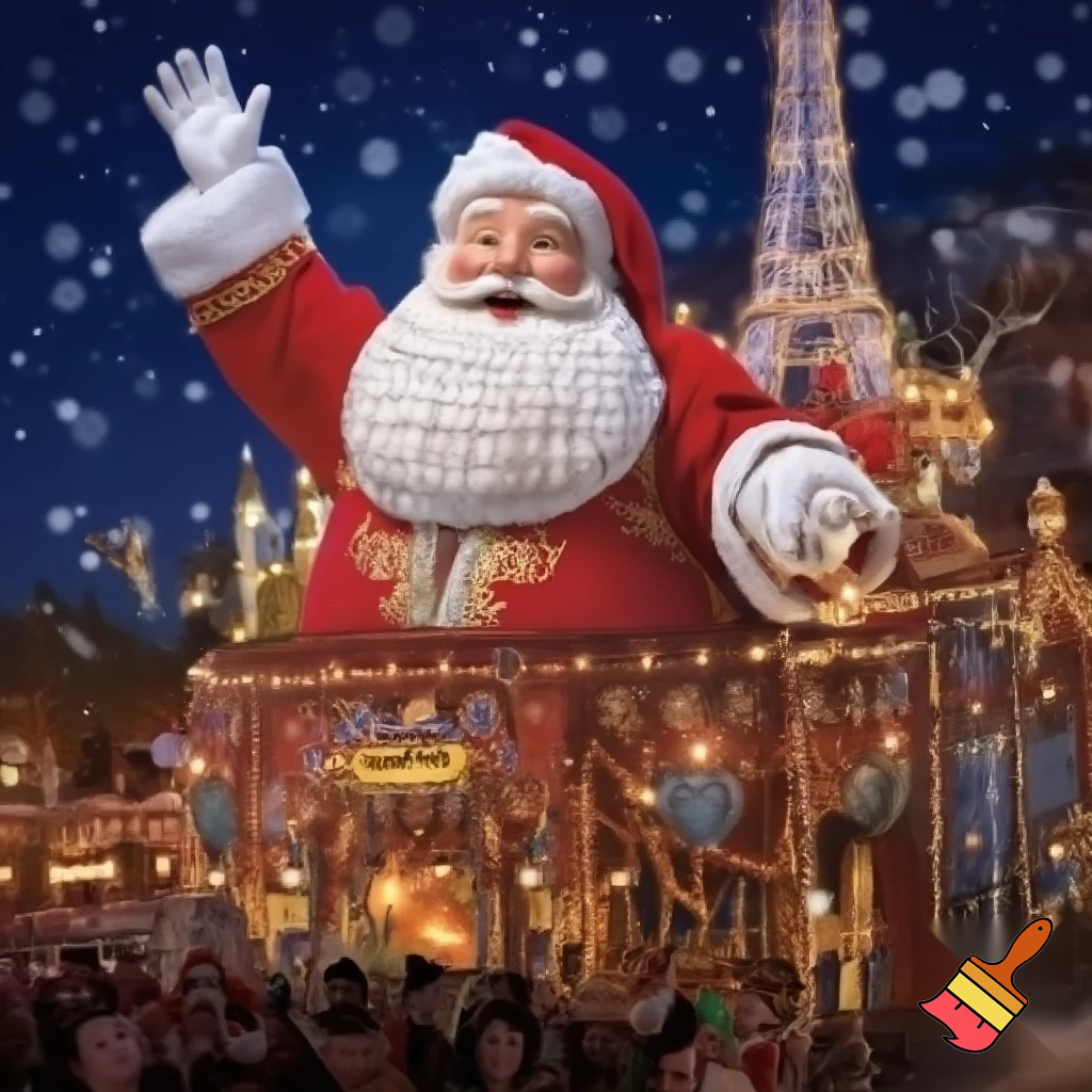 Santa Claus, France parade Paris Disneyland
