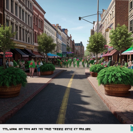 st patrick's day town square and street