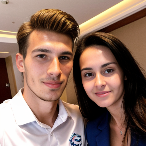 Goretzka and Vanessa at the hotel 