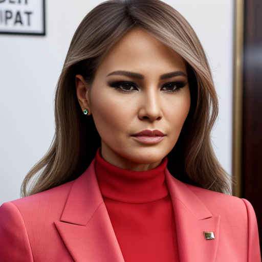 Melania trump in stylish open suit