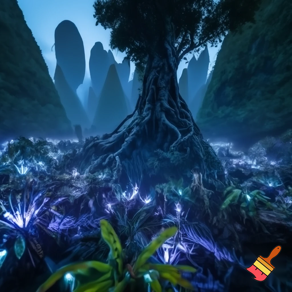 create a scene of avatar the movie
