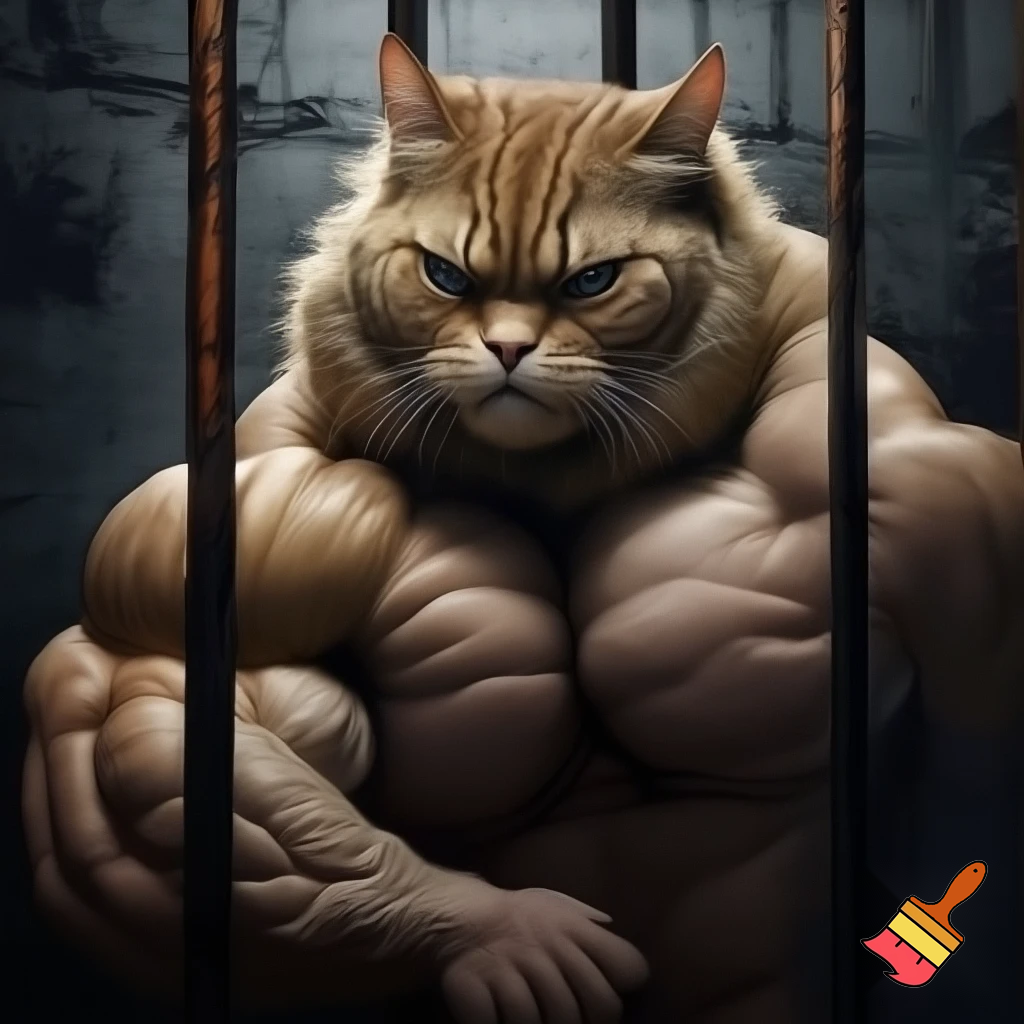 buff cat in jail