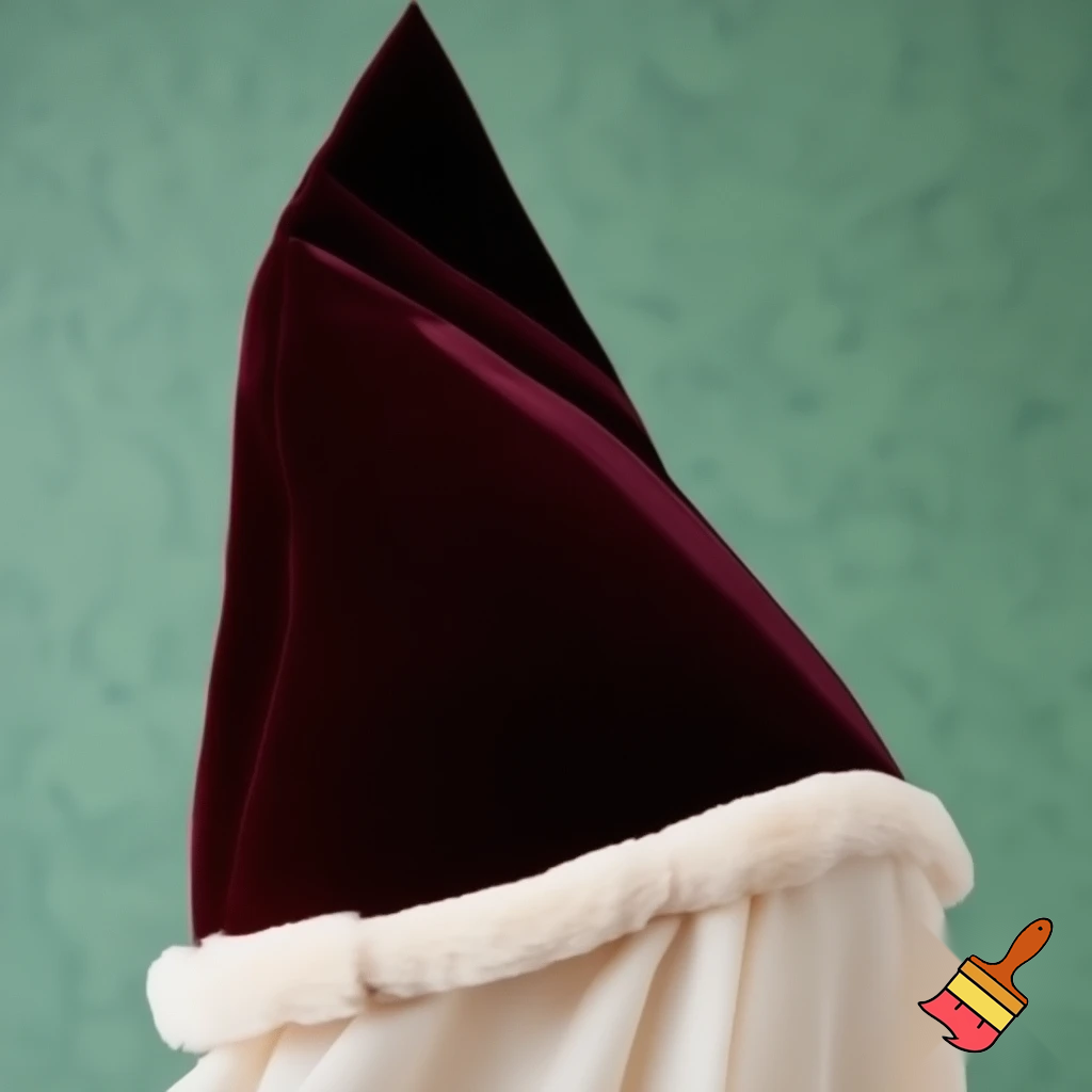Christmas wizard hat velvet and fabric