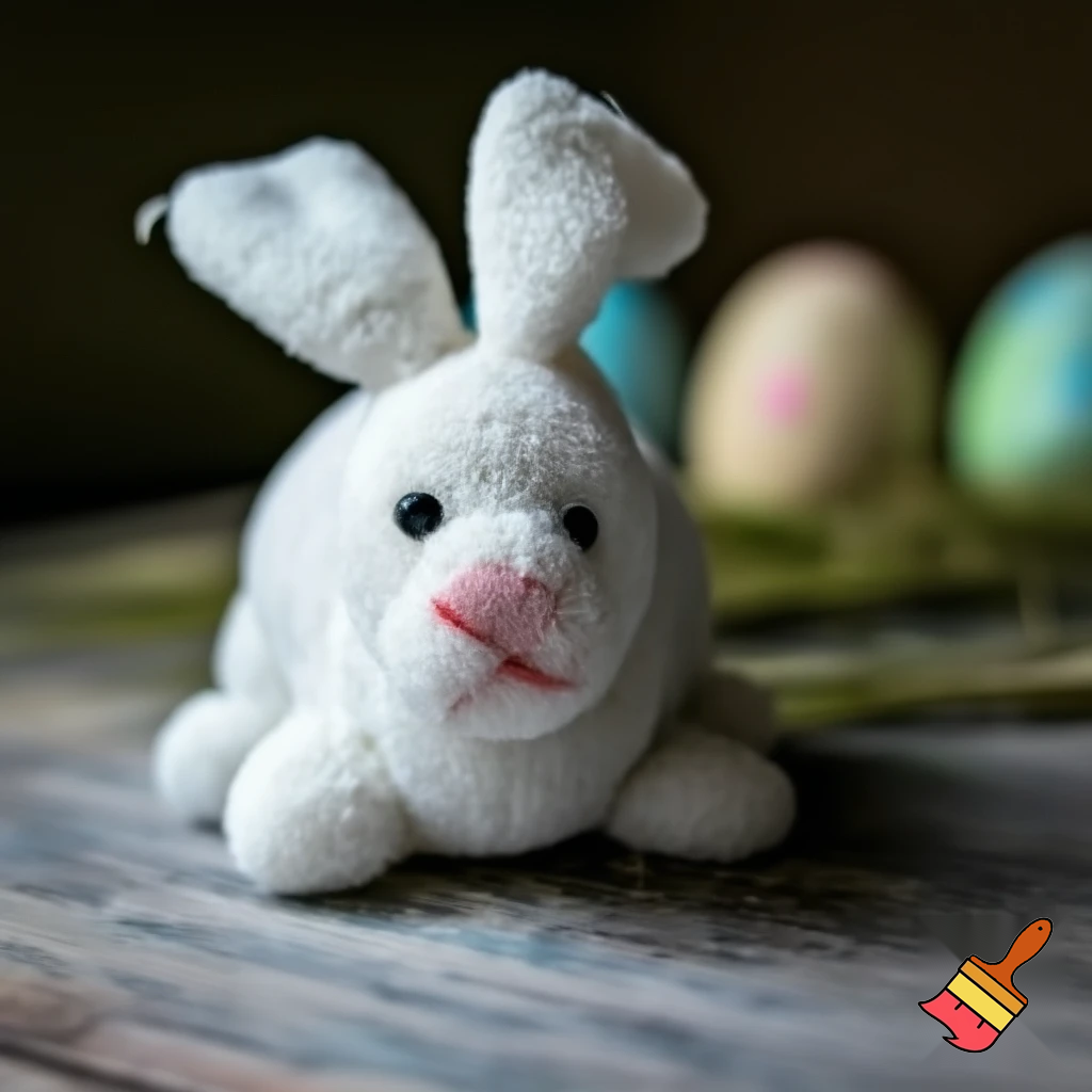 The toy Easter bunny