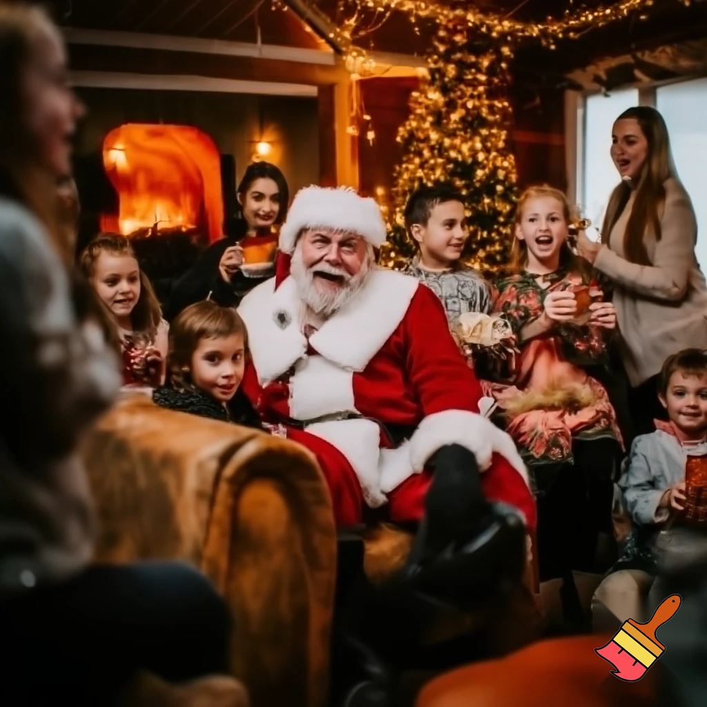  Santa Claus Christmas party at the house