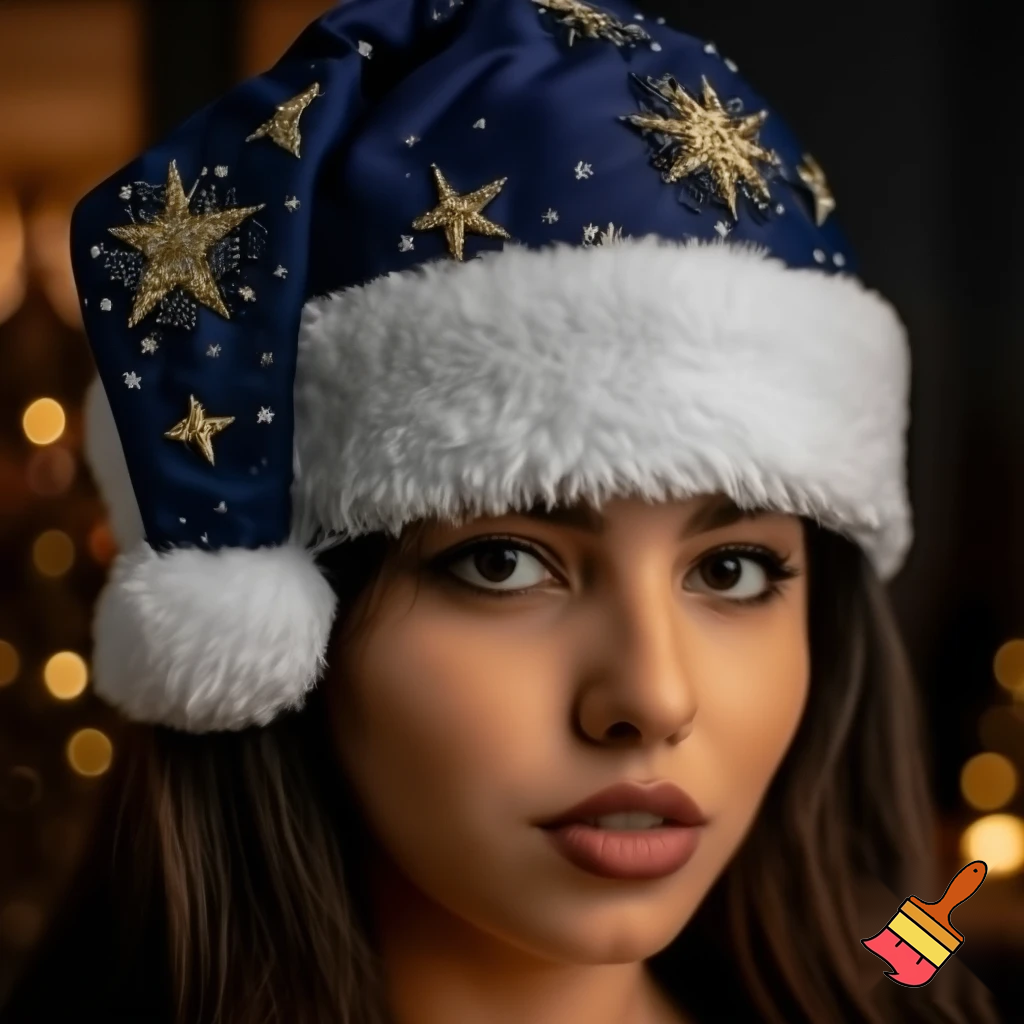 Christmas wizard hat stars and means read a Christmas hat