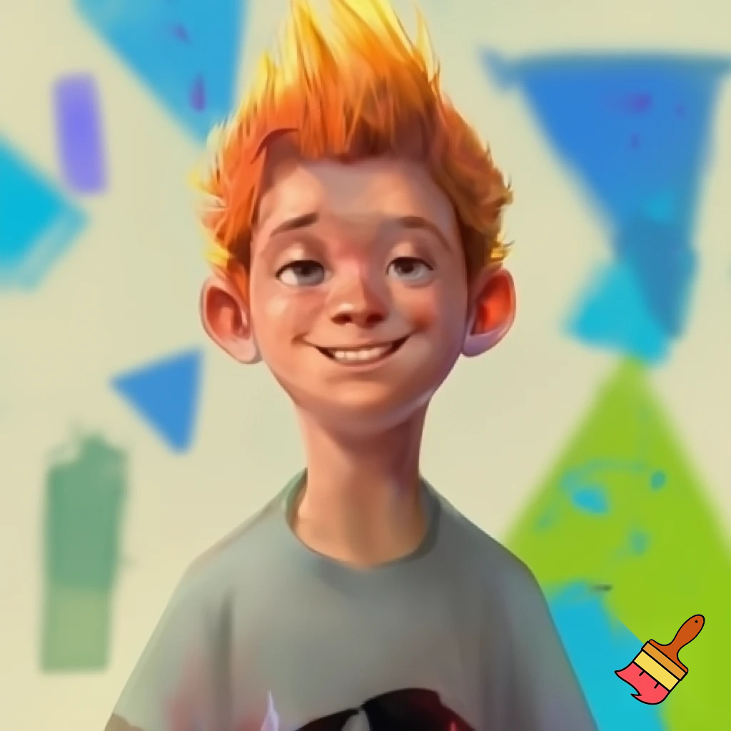 13 year old boy with hair that looks like a toilet brush
