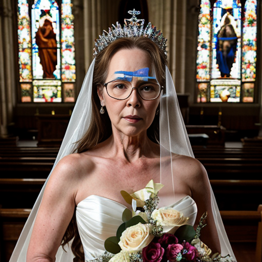 John Goodman y Elizabeth Perkins glasses con corona Flores veil con traje formal elegante boda sensual sexy con holding ramo de flores con altar con iglesia templó católico 12