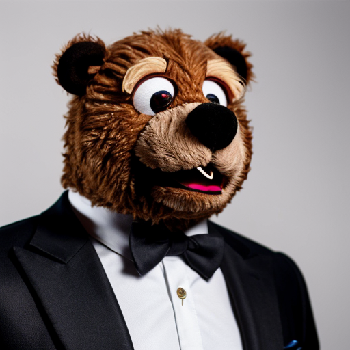 fozzie bear in a business suit
