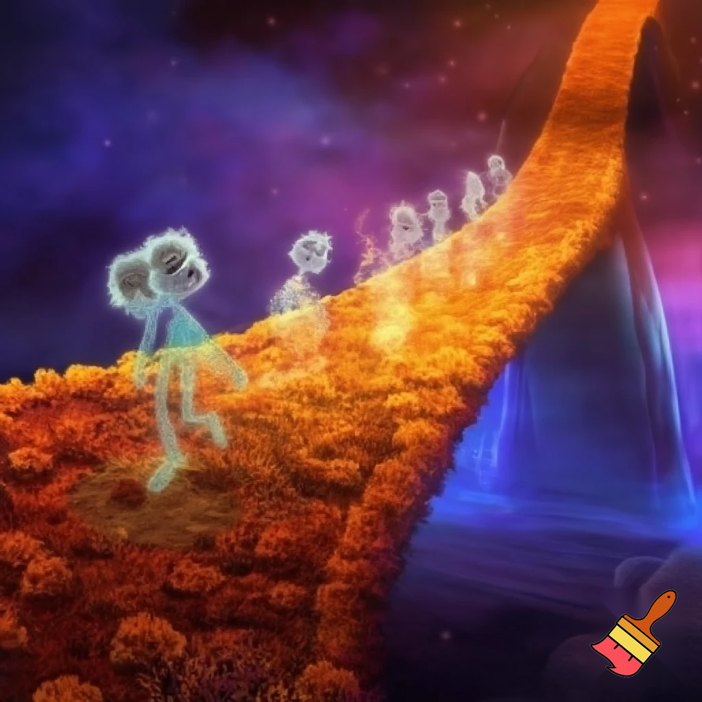 make me an image of the deleted cene bridge in Coco 