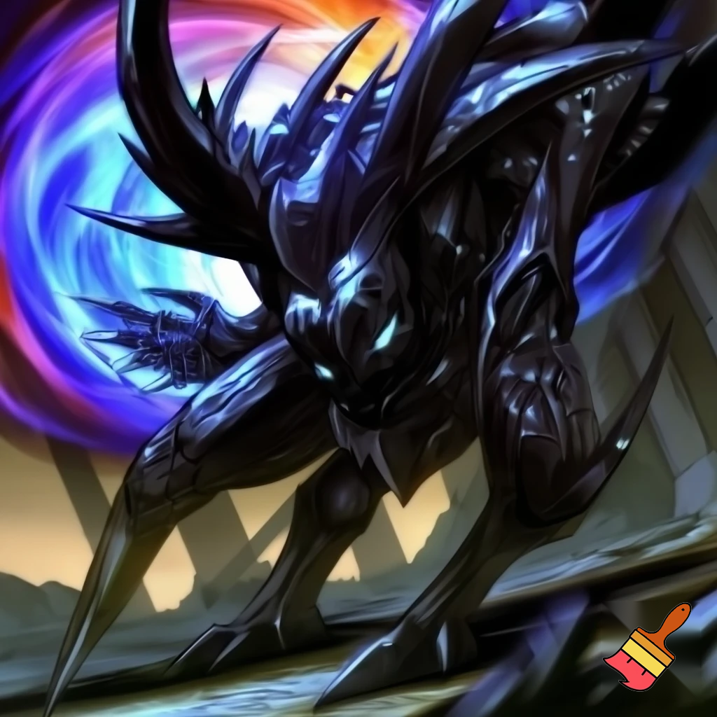 Yu-Gi-Oh art style monster concept
