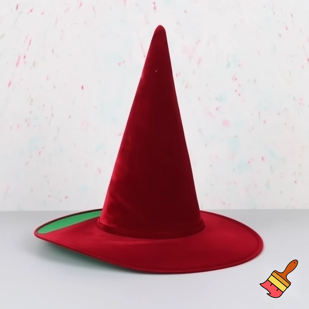 Fabric and velvet Christmas wizard hat