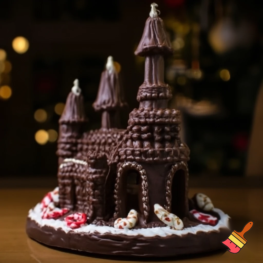 Chocolate gingerbread house castle