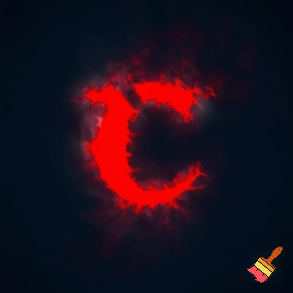 dissolving C logo colored #FF3131 PNG