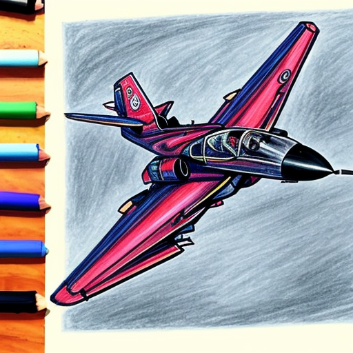 Draw a cat flying a jet