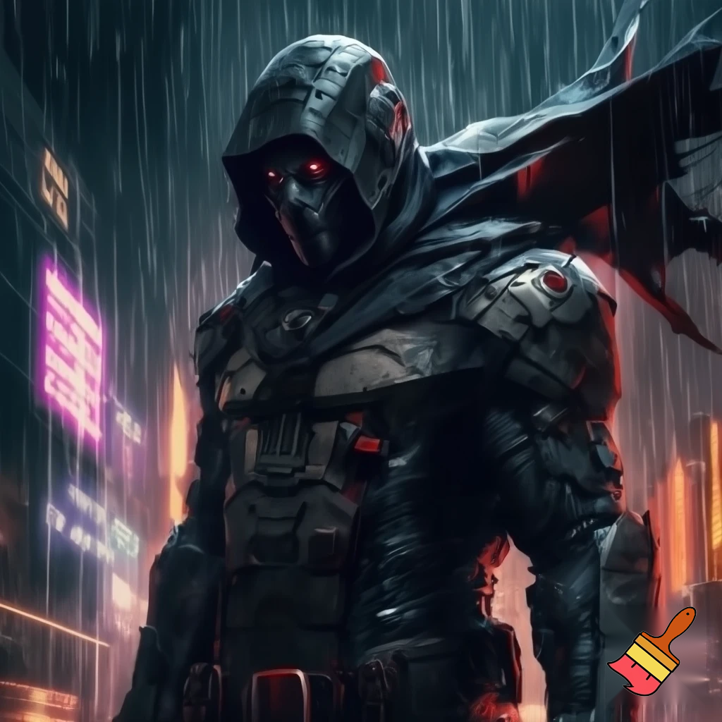 Dark-Sci-Fi-themed dc-like or Marvel-Like Superhero or Villain from an European country.