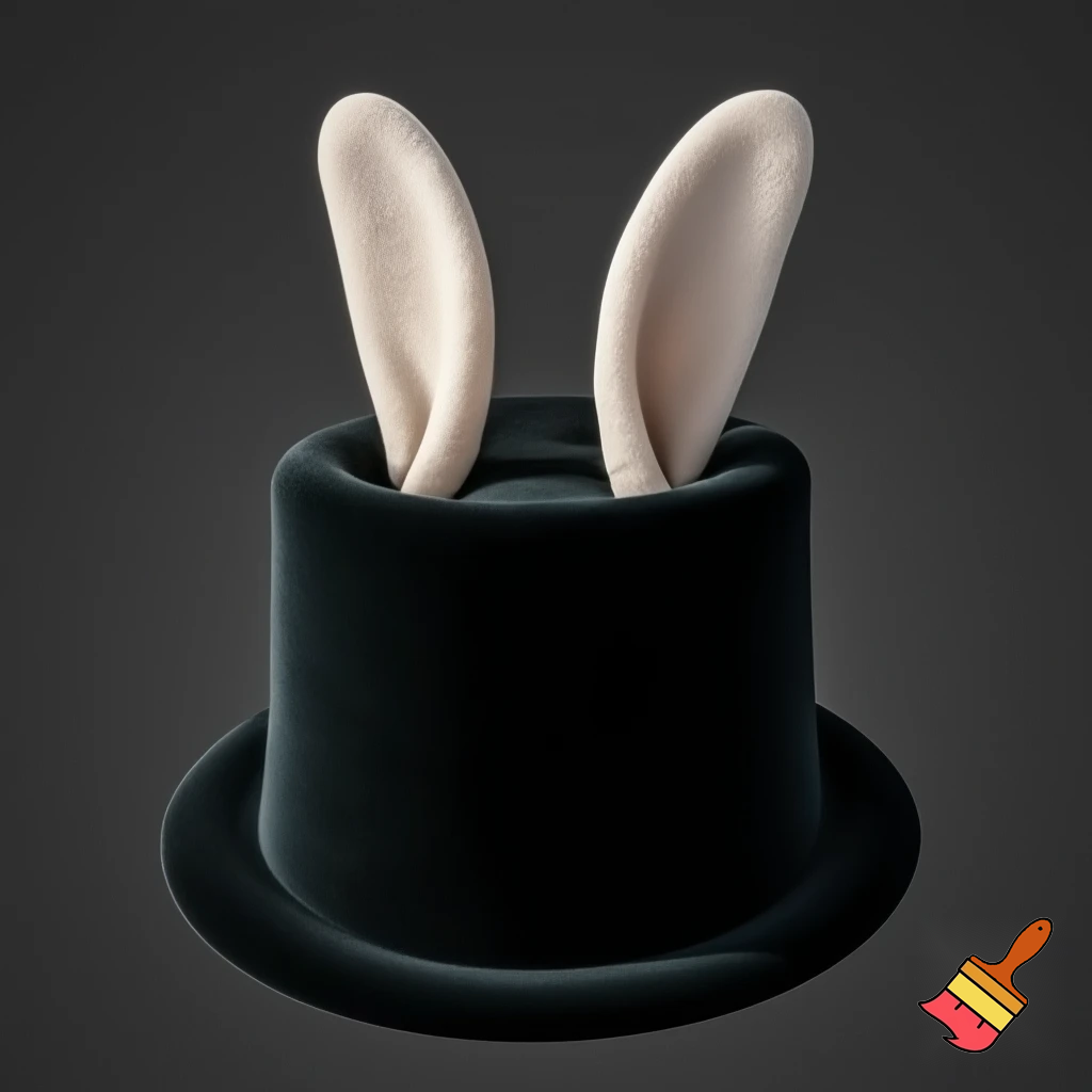 Velvet top hat, bunny ears, bunny ears top hat velvet