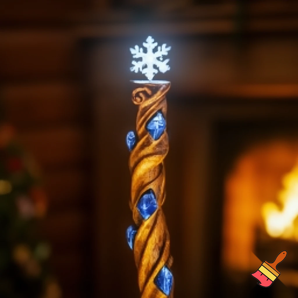 Santa Claus magic walking stick staff