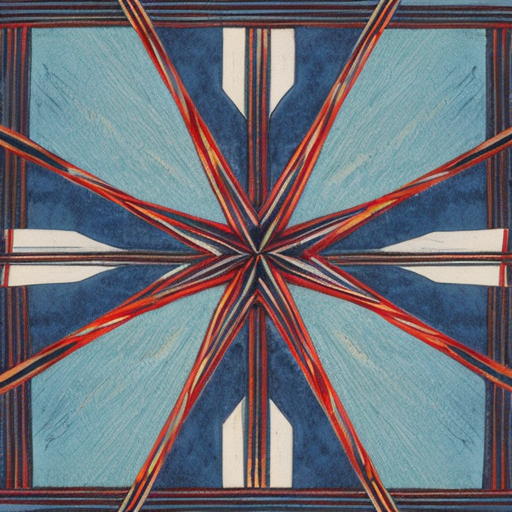 two interwoven triangles forming an unstable star