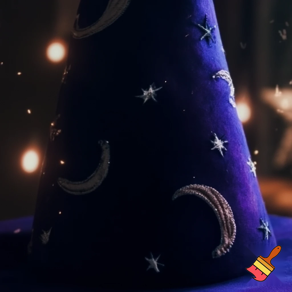 Christmas wizard hat stars and means read a Christmas hat