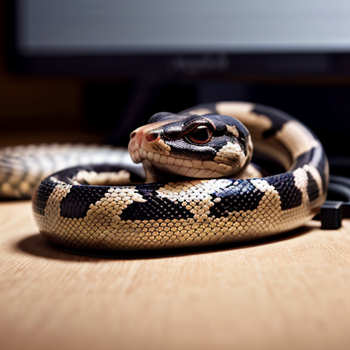 A realistic close-up scene: a snake tightly coiled around a computer mouse. The snake’s body wraps the mouse smoothly, emphasizing the shape of the mouse and the texture of the snake’s scales. The computer mouse is the main focal point, sharp and clearly visible within the snake’s coils. The background is completely blurred and indistinct, no visible objects or environment details. Shallow depth of field, soft studio lighting, high realism, detailed textures, calm but tense atmosphere, focus on the interaction between the snake and the mouse.
clean composition, centered subject, product-style photography, neutral color palette