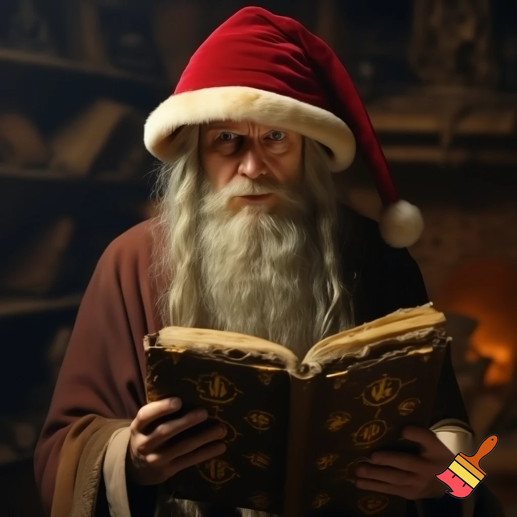 Wizard Christmas hat read