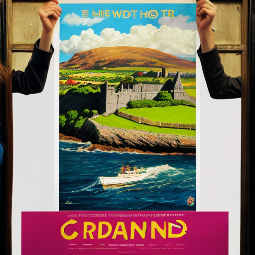 a poster for a trip to ireland 