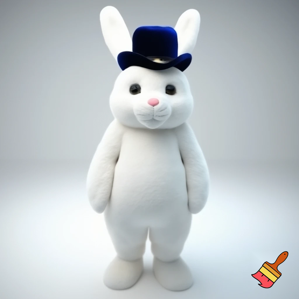 Easter bunny mascot costume top hat special top hat velvet special and delicate one special delicate